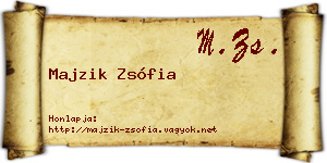 Majzik Zsófia névjegykártya