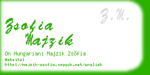 zsofia majzik business card