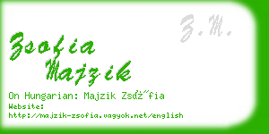 zsofia majzik business card